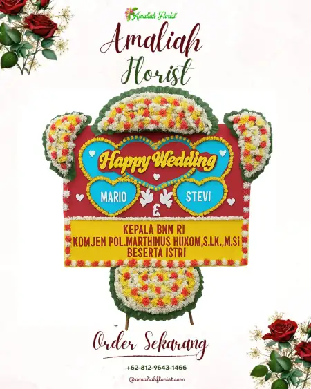Papan Bunga Pernikahan Betcbamu